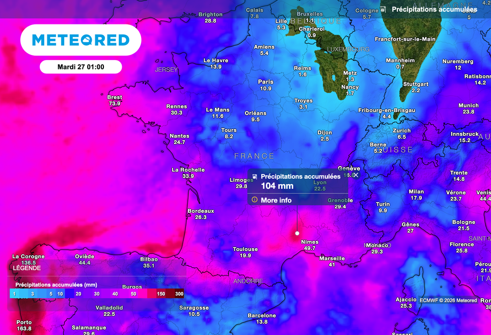 Des pluies prévues en France jusqu'à la fin du mois.