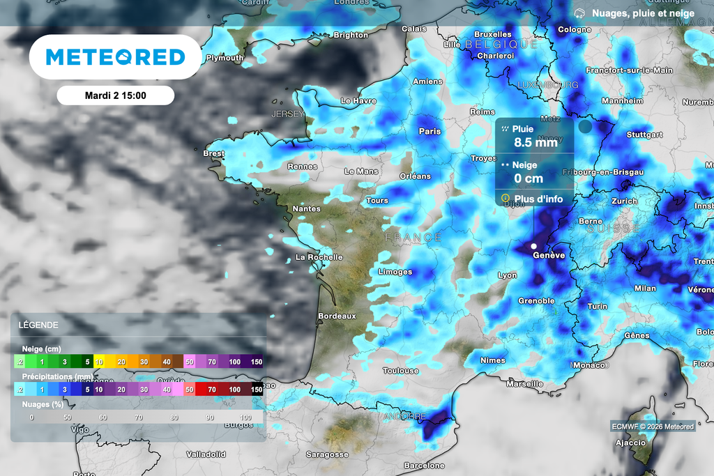 Orages parfois très pluvieux ce mardi dans l'est du pays. Orages parfois très pluvieux ce mardi dans l'est du pays.