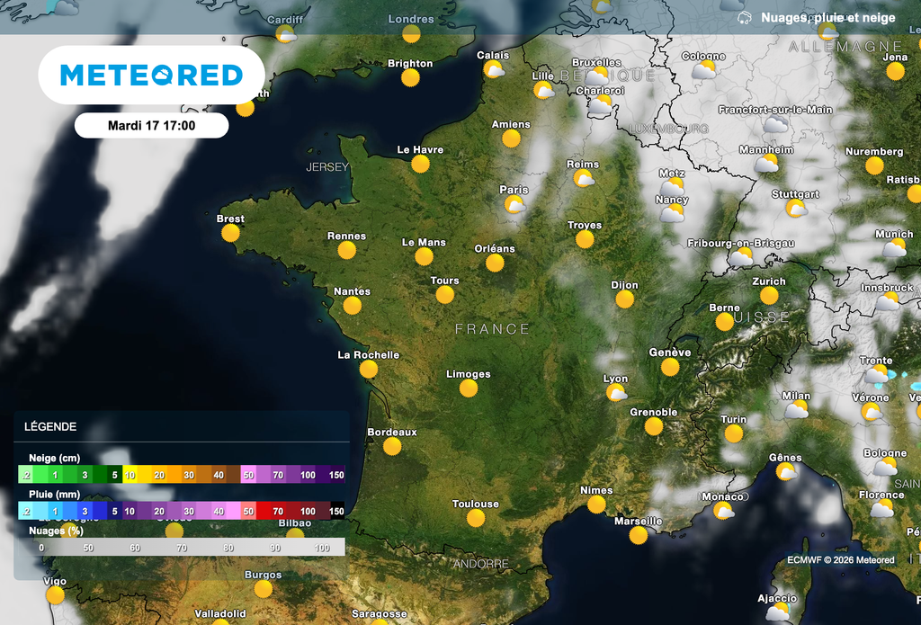 Retour d'un franc soleil mardi sur la France !