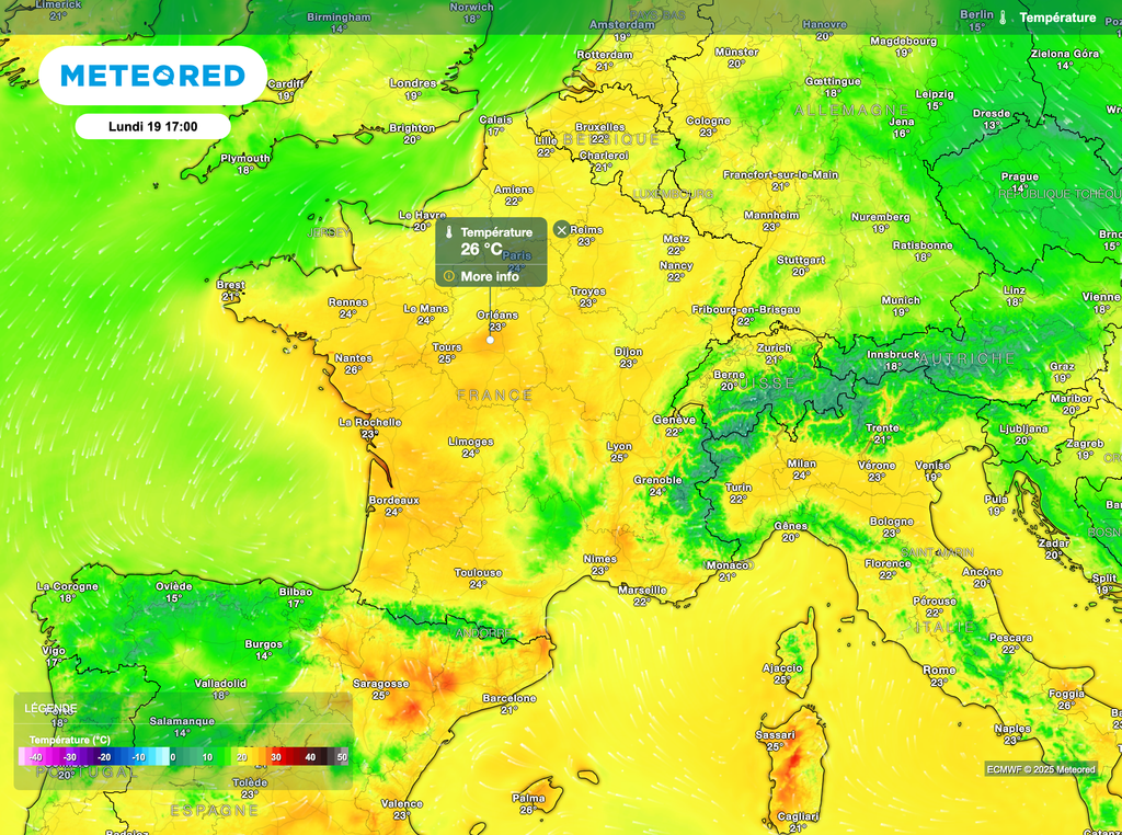 Une journée de lundi plutôt printanière voire estivale mais attention à l'arrivée d'orages par le sud-ouest. Une journée de lundi plutôt printanière voire estivale mais attention à l'arrivée d'orages par le sud-ouest.