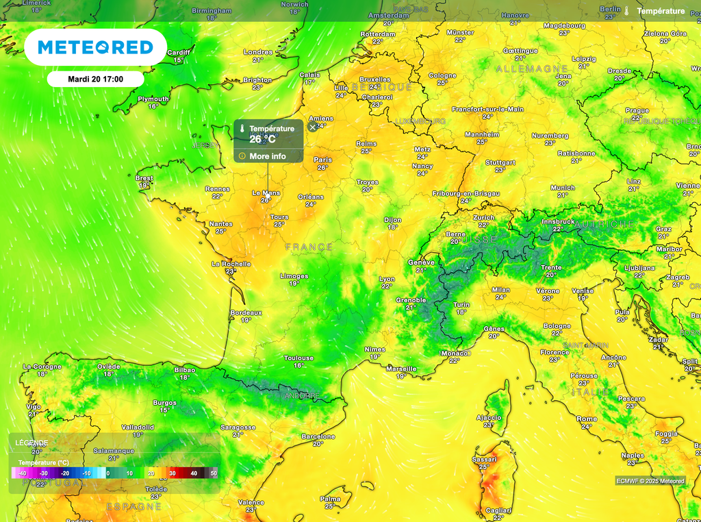 La moitié nord devrait garder un temps plutôt chaud mardi. La moitié nord devrait garder un temps plutôt chaud mardi.
