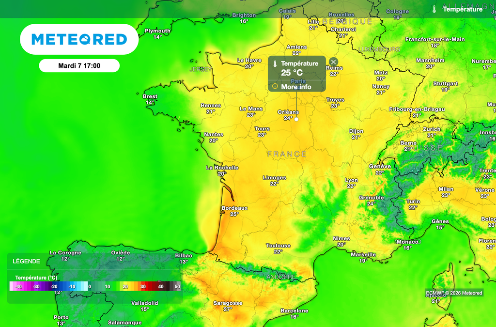 Chaleur estivale mardi prochain sur le nord de la France !