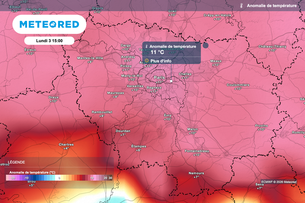Des températures plus de 10 degrés supérieures aux normales de saison ce lundi après-midi.
