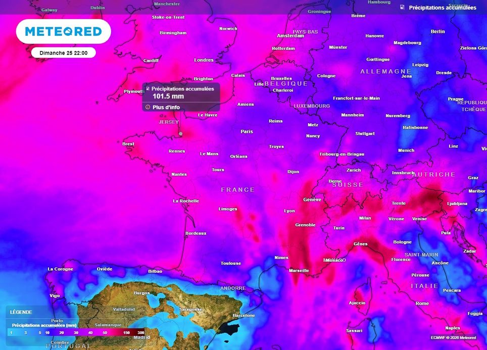 Des pluies copieuses arroseront la quasi-totalité de la France cette semaine
