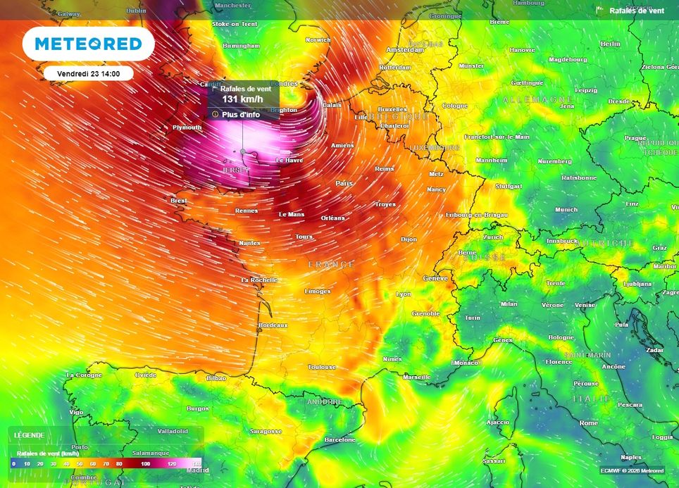 Une tempête est prévue en Manche le vendredi 23 octobre avec des vents atteignant 130 km/h