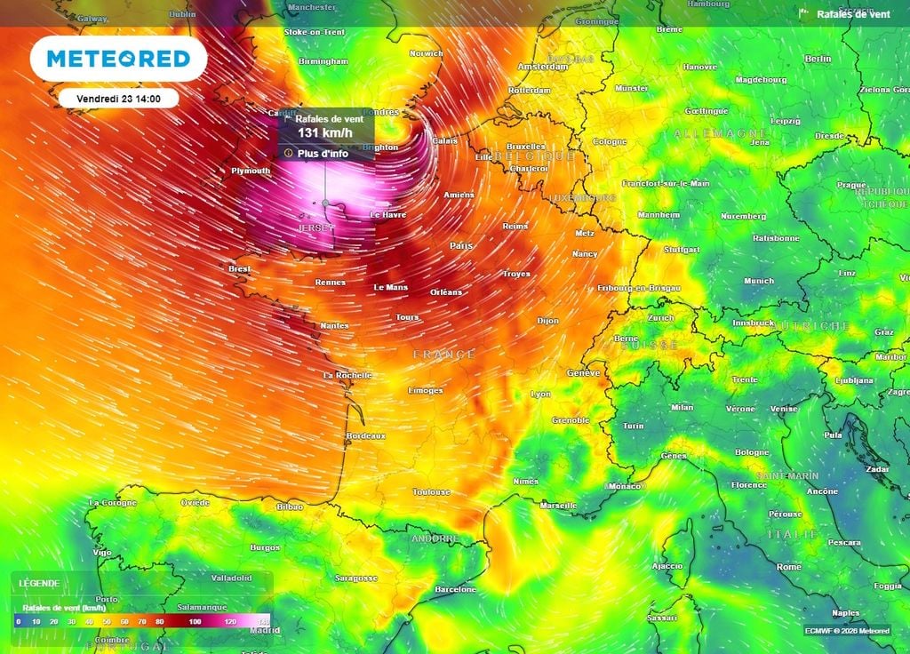 Une tempête est prévue en Manche le vendredi 23 octobre avec des vents atteignant 130 km/h