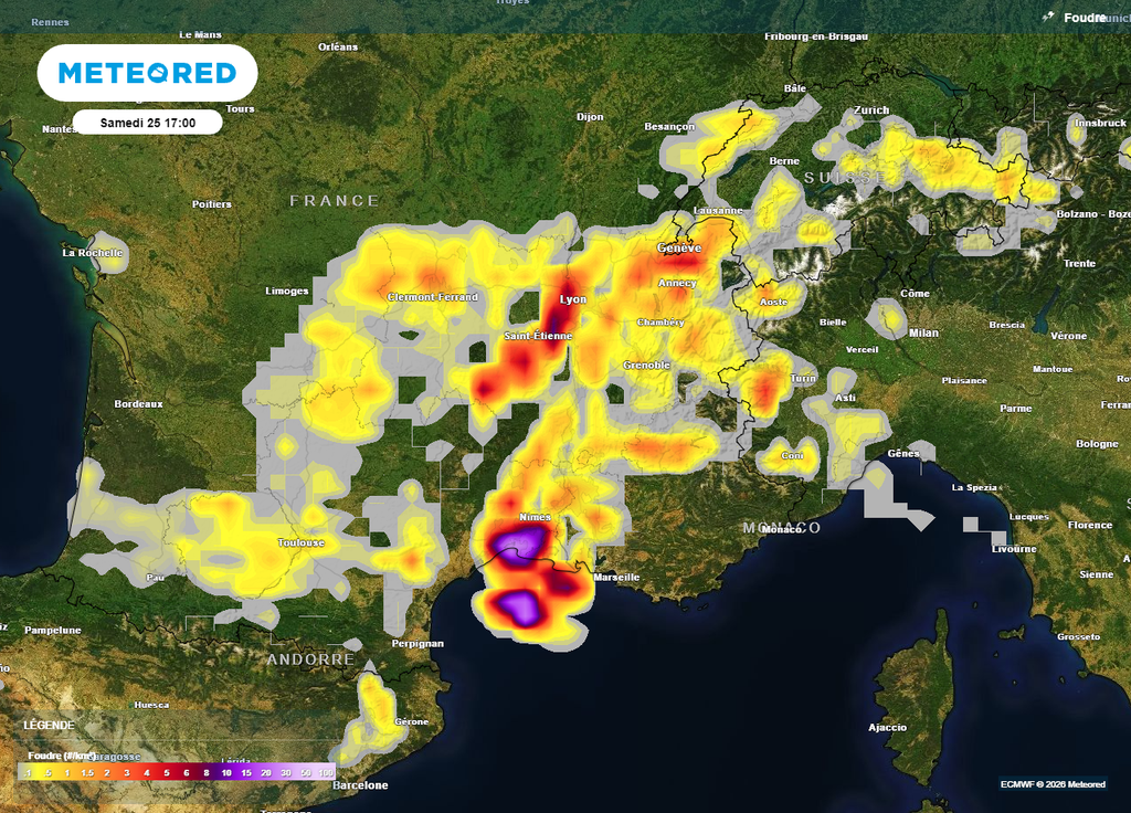 De forts orages sont prévus dans le sud de la France samedi 25 juillet De forts orages sont prévus dans le sud de la France samedi 25 juillet