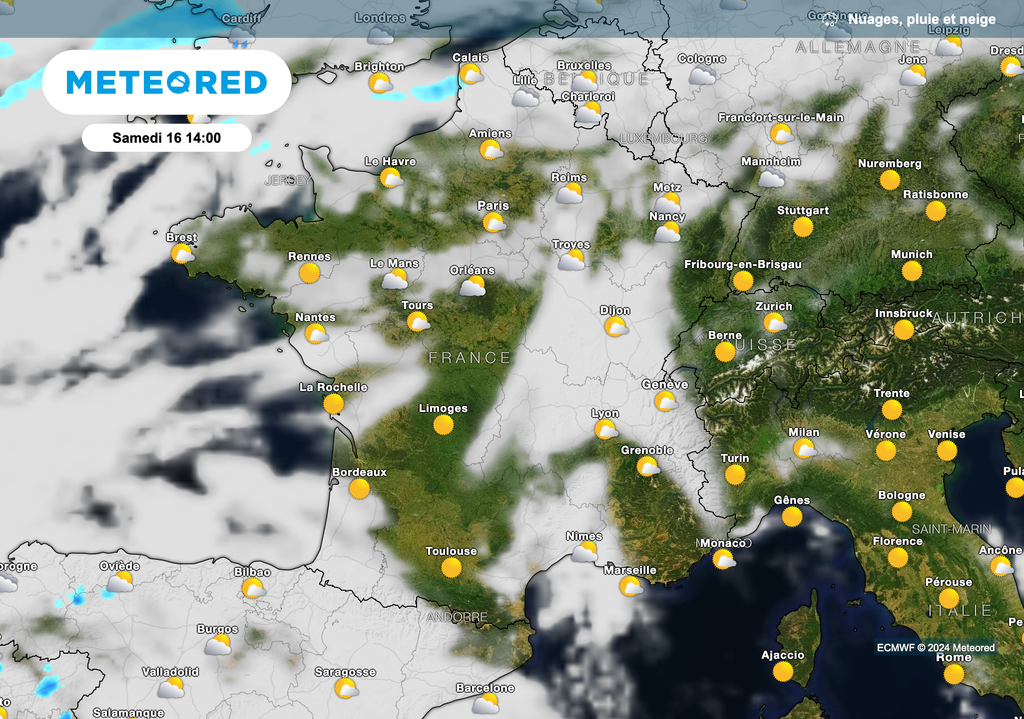 Peut-être quelques éclaircies samedi après-midi au nord de la Loire.