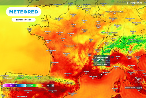 M&eacute;t&eacute;o : la canicule fait toujours rage en M&eacute;diterran&eacute;e, jusqu'&agrave; 40 &deg;C ce week-end. 7 d&eacute;partements en vigilance orange
