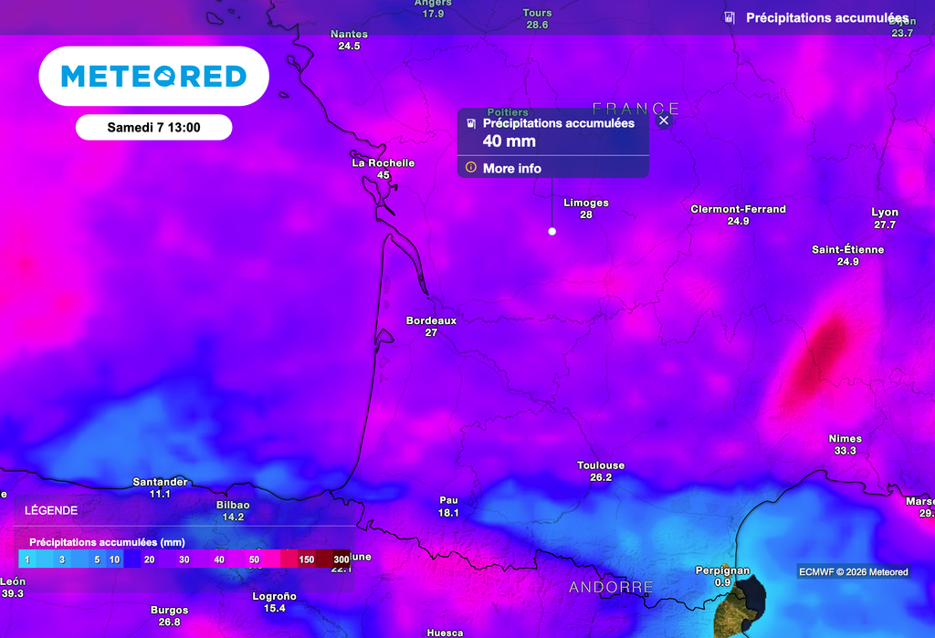 Le sud-ouest très arrosé cette semaine !