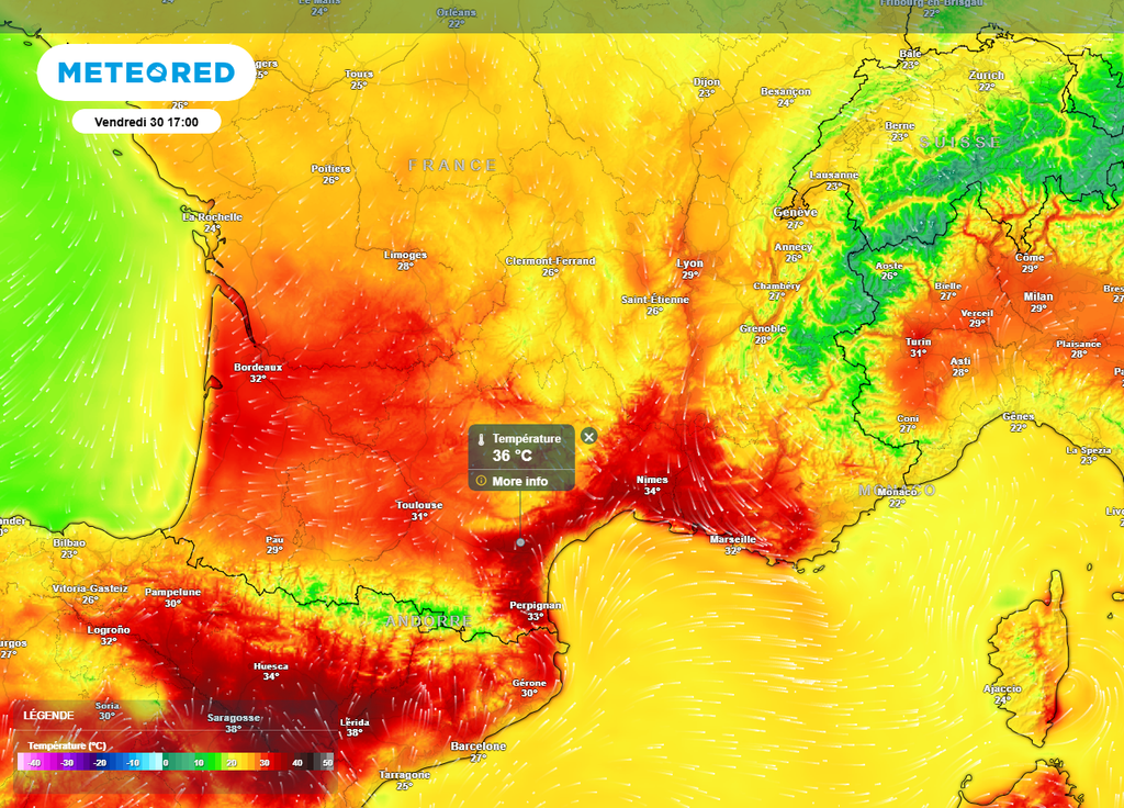 Vendredi après-midi températures