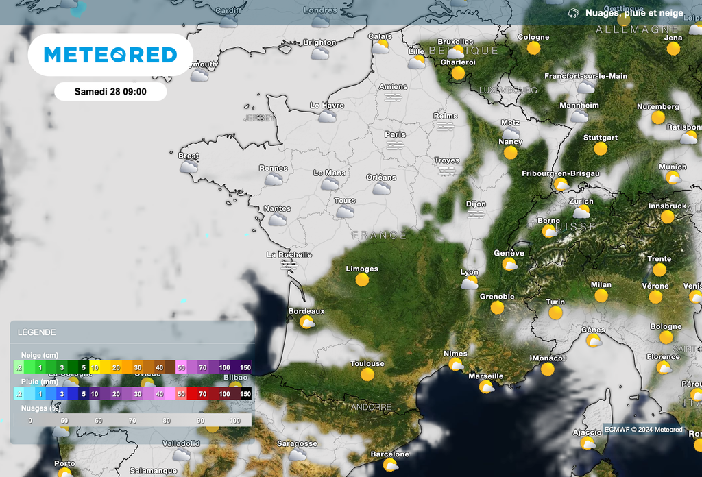 Nombreux brouillards et nuages bas ce samedi matin.