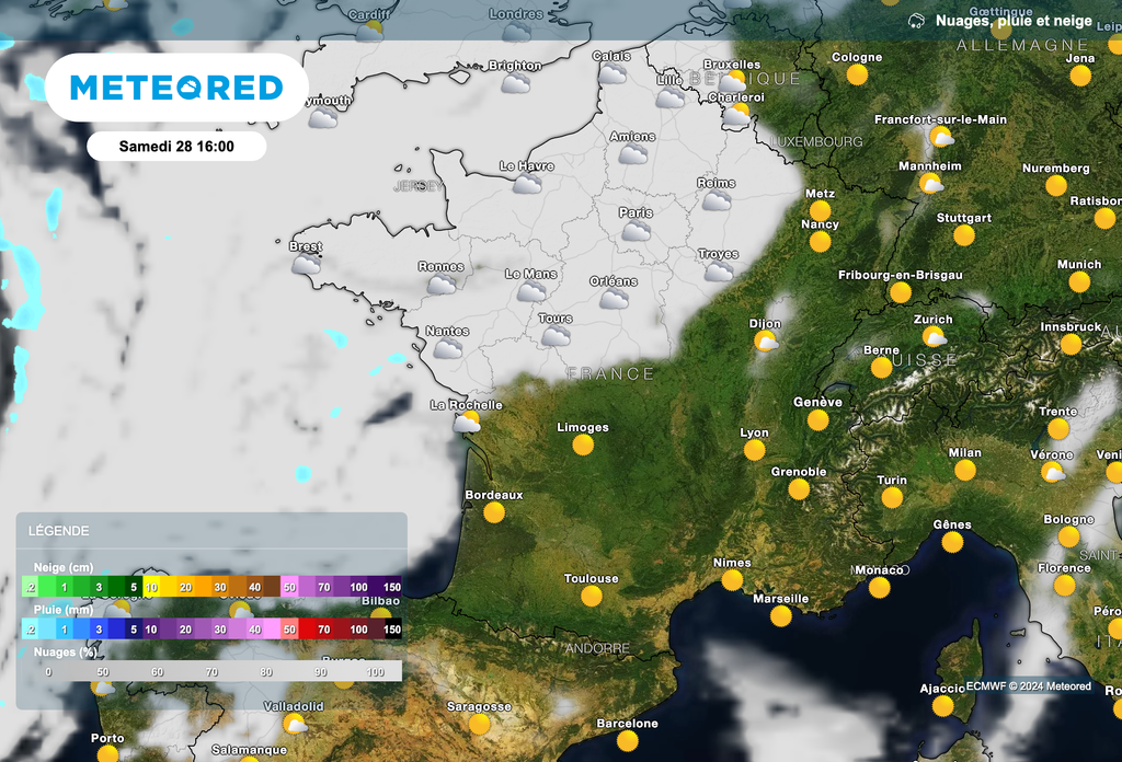 Un ciel souvent gris dans le nord-ouest.
