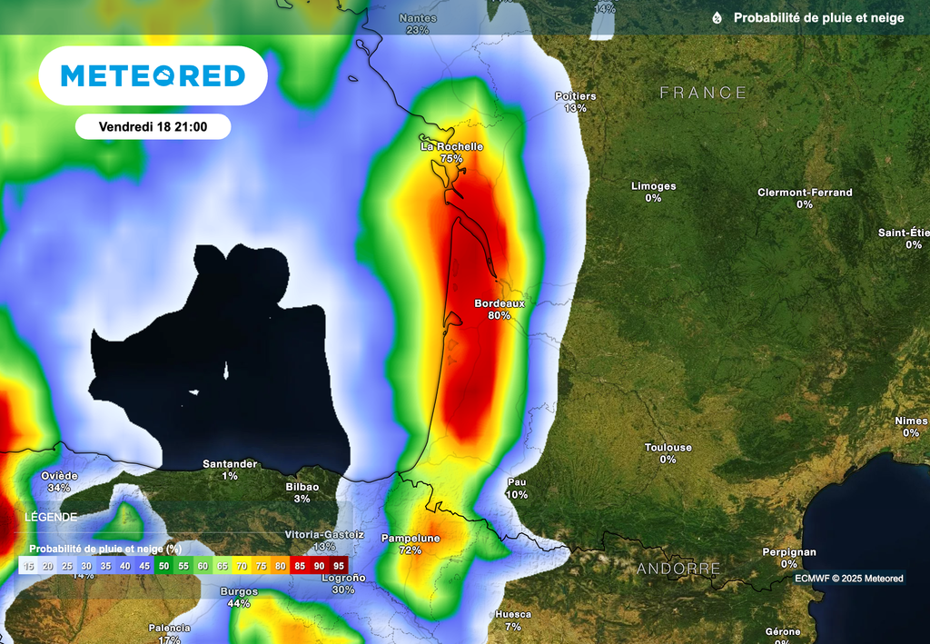 Orages parfois attendus ce soir dans le sud-ouest du pays, entre le Poitou et l'Aquitaine. Orages parfois attendus ce soir dans le sud-ouest du pays, entre le Poitou et l'Aquitaine.
