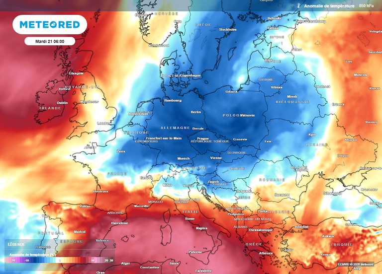 M&eacute;t&eacute;o : la fra&icirc;cheur gagne une grande partie de l'Europe, d&eacute;couvrez les r&eacute;gions de France qui seront concern&eacute;es