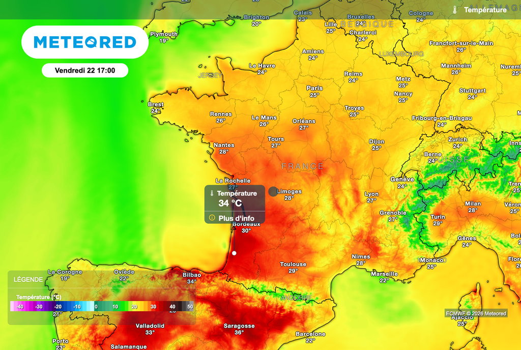 Retour de la chaleur : 33 à 34 degrés attendus dans le sud-ouest vendredi après-midi !