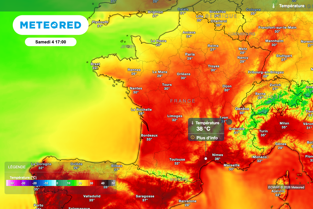 Près de 38 degrés samedi prochain sur le Languedoc.
