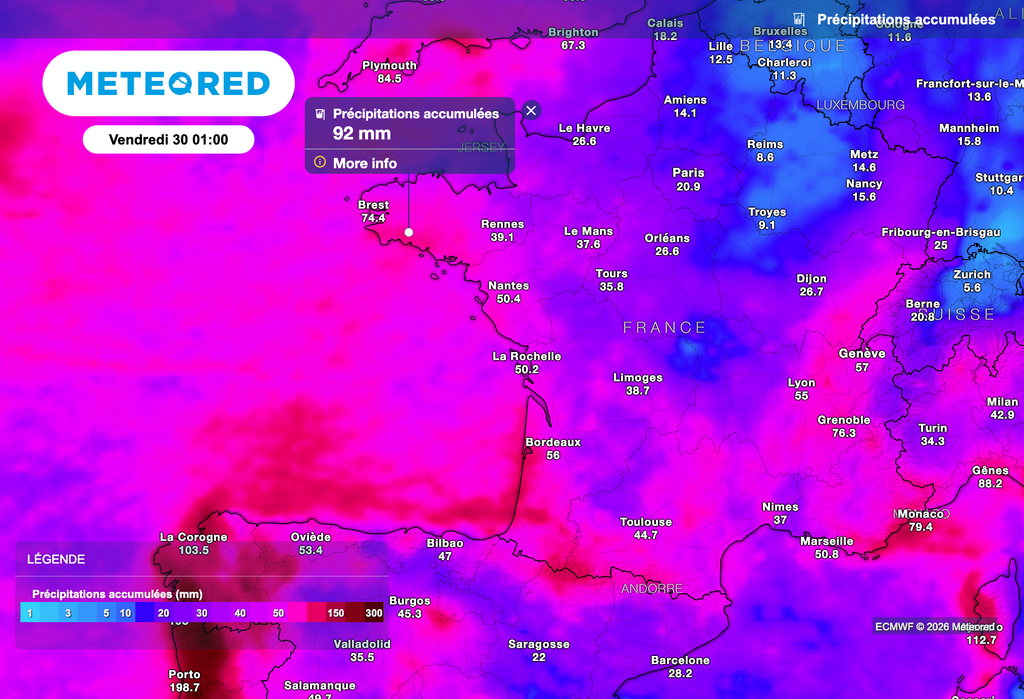 Des pluies encore importantes attendues la semaine prochaine en France ! Des pluies encore importantes attendues la semaine prochaine en France !