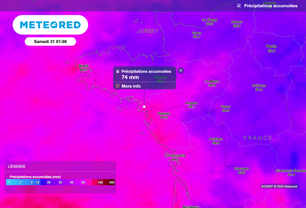 Des pluies encore importantes cette semaine dans le nord-ouest de la France ! Des pluies encore importantes cette semaine dans le nord-ouest de la France !
