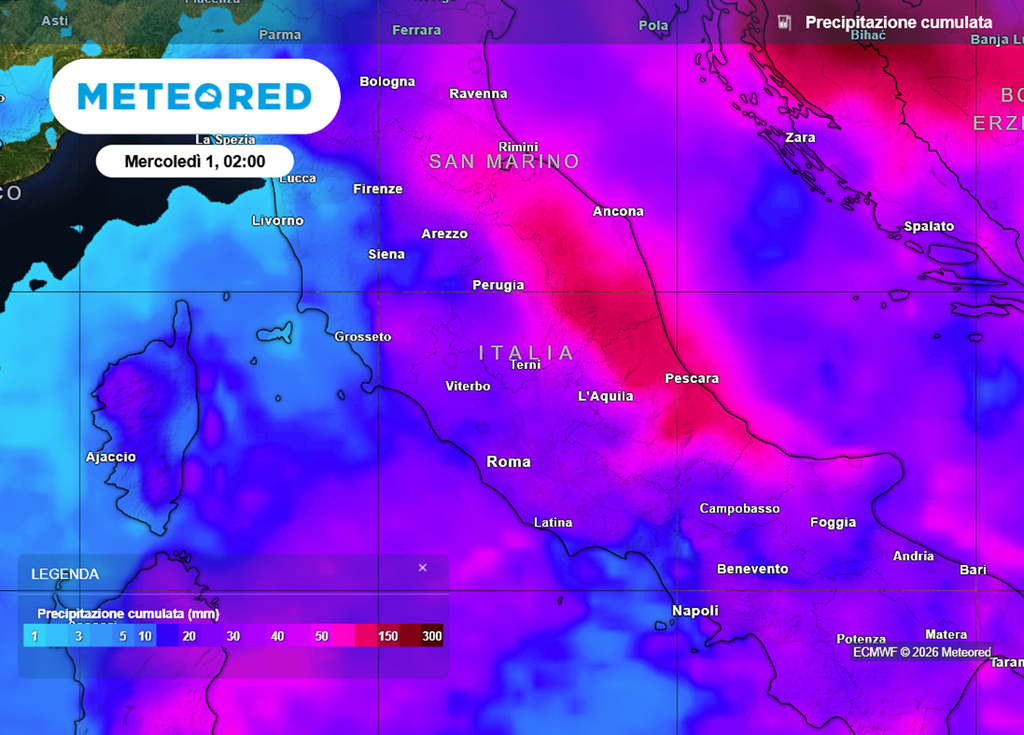 Nuove piogge su Roma e Lazio da lunedì 30 marzo.