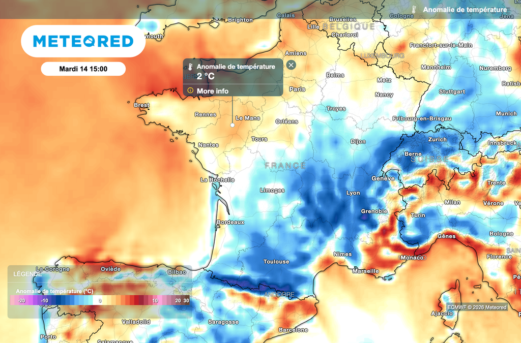 Très nette hausse des températures ce mardi après-midi !