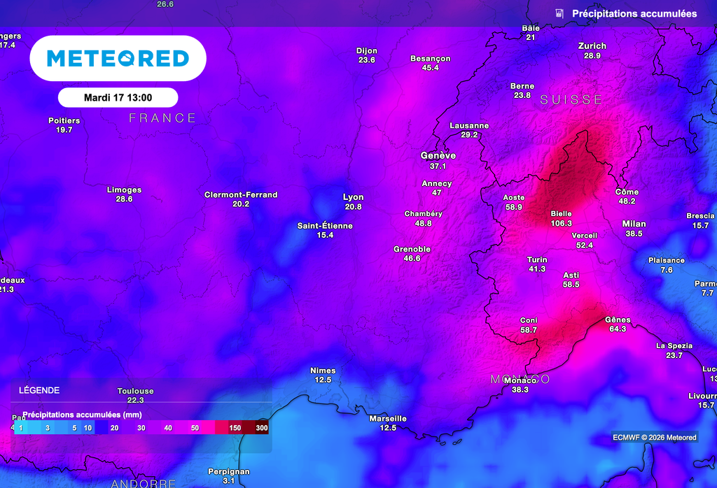D'importantes précipitations prévues dans le sud-est de la France d'ici dimanche.