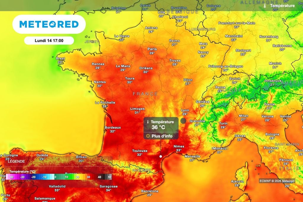 Sérieux coup de chaud ce lundi dans le sud de la France !
