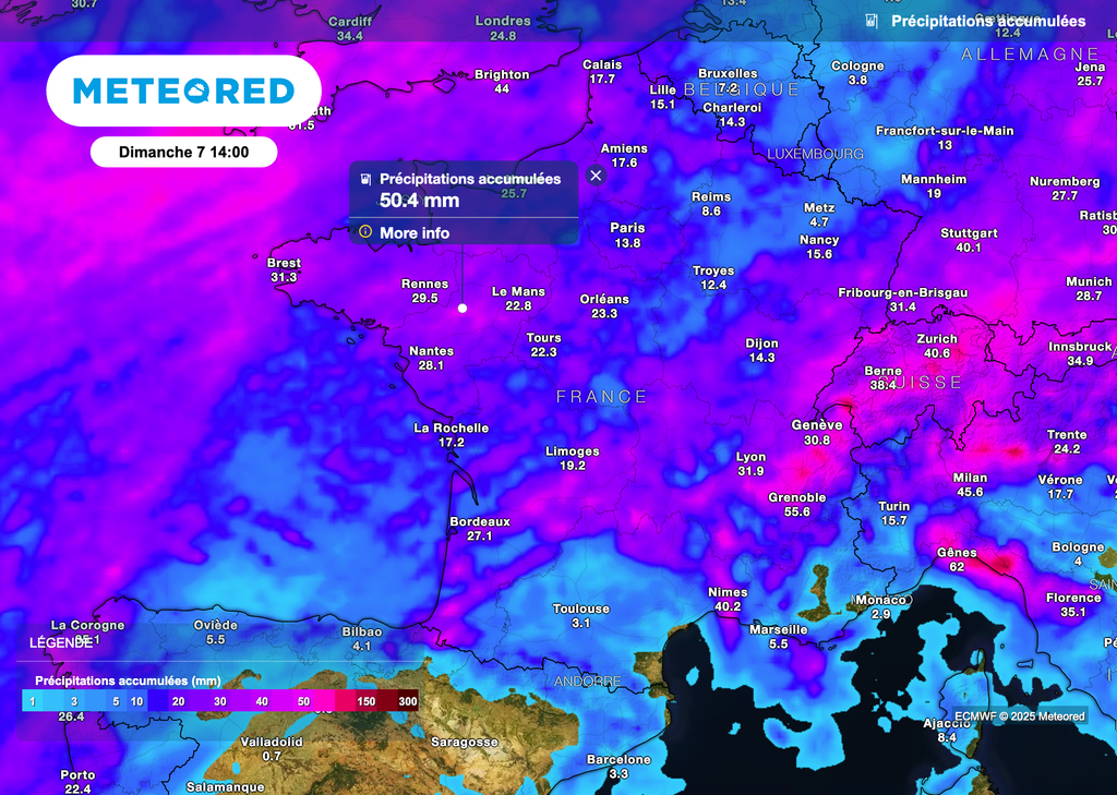 Des pluies parfois copieuses attendues cette semaine.
