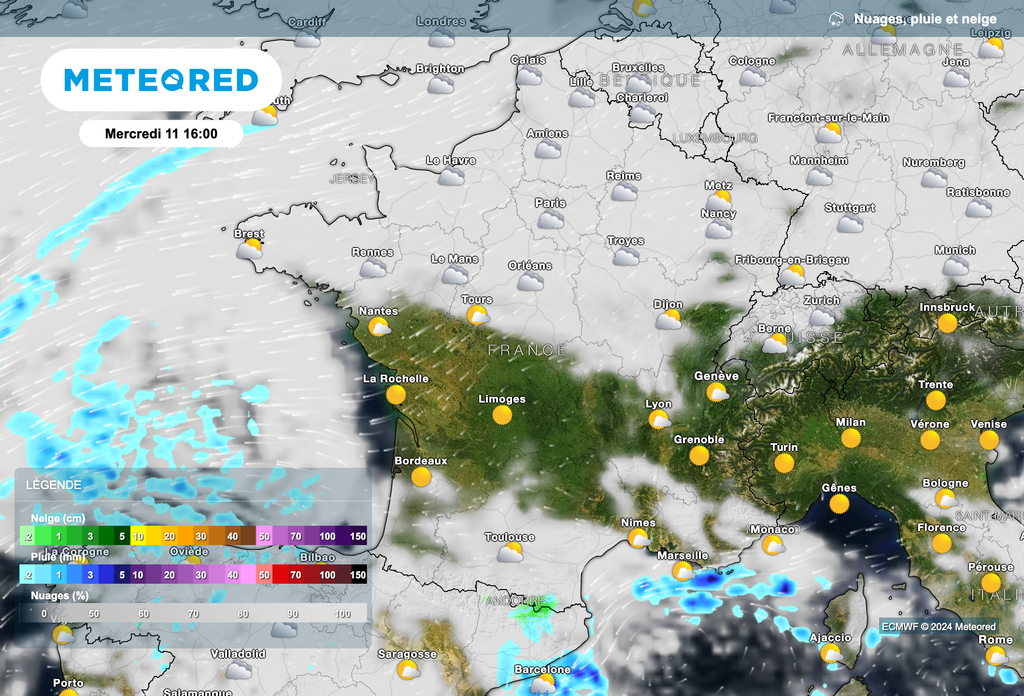 Retour d'éclaircies plus ou moins belles ce mercredi après-midi dans les régions du sud.