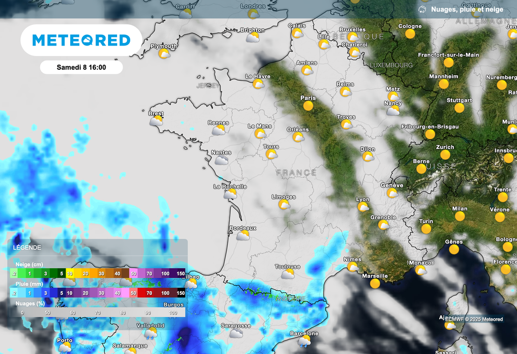 Un samedi ensoleillé sur la plupart des régions.