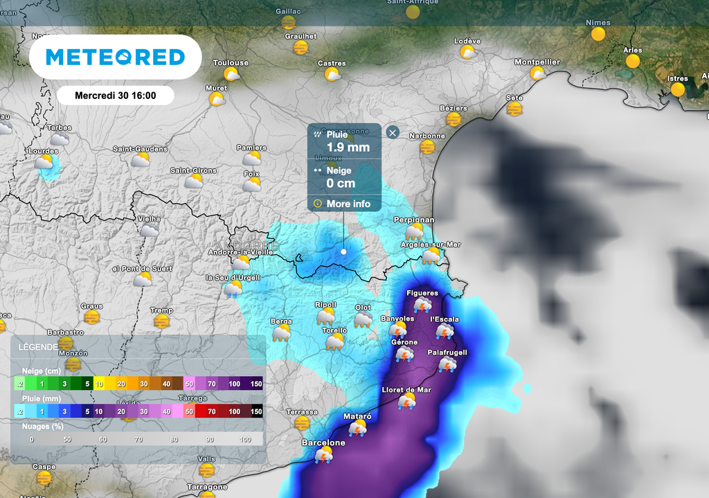 Une météo surtout instable côté espagnol ce mercredi.