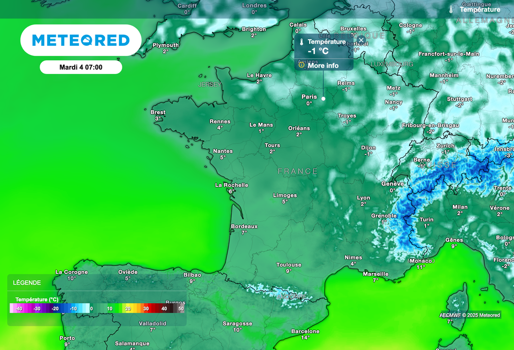 Nombreuses gelées ce mardi matin.
