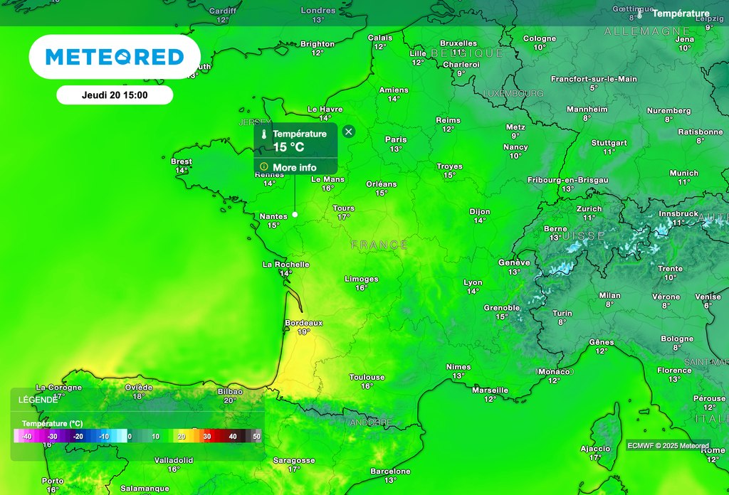 Nette hausse des températures demain après-midi sur le nord de la France ! Nette hausse des températures demain après-midi sur le nord de la France !
