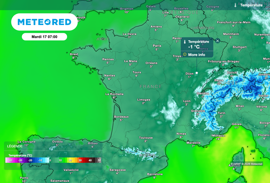 Fraîcheur ce matin avec quelques gelées localement.