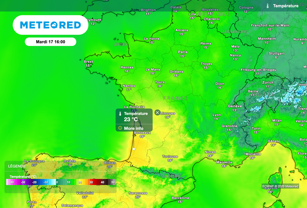 Douceur printanière cet après-midi dans le sud-ouest de la France !