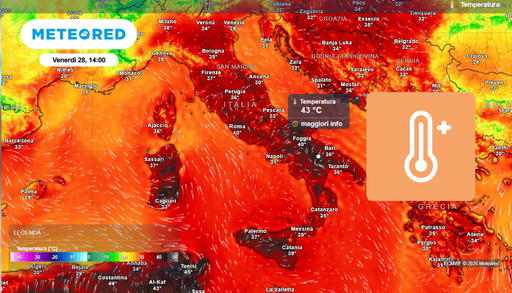 Meteo, Luca Lombroso incredulo: torna la rara aria calda cT continentale tropicale, fino a 45&deg;C al Sud e 42&deg;C a Roma