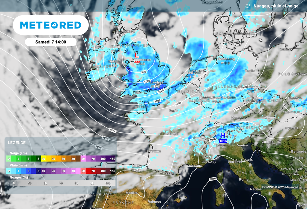 Vent soutenu sur le nord du pays samedi.