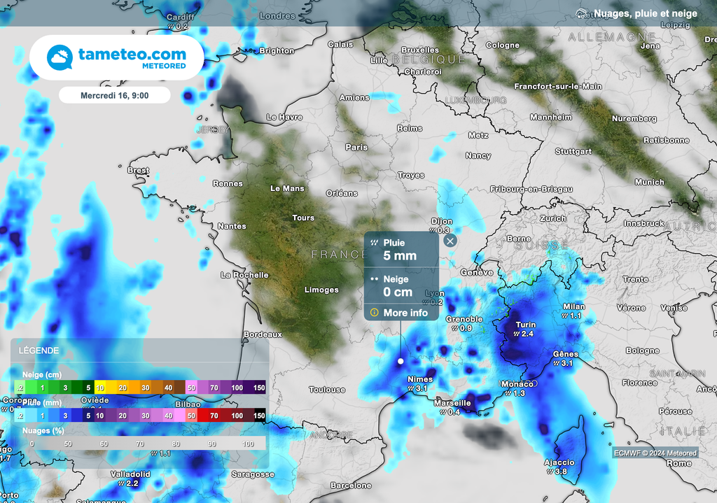 Fortes pluies orageuses attendues en région PACA ce mercredi 16 octobre 2024. Fortes pluies orageuses attendues en région PACA ce mercredi 16 octobre 2024.