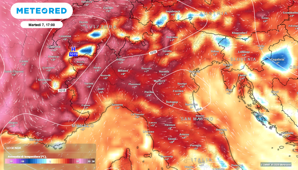 Ondata di caldo. Il picco di caldo è atteso dall'inizio della prossima settimana.
