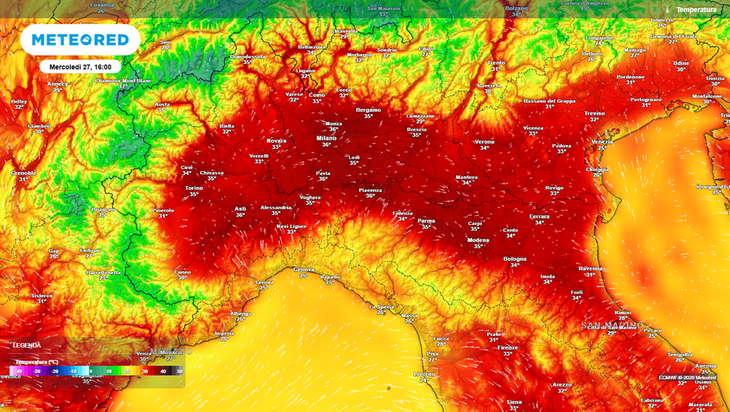 Temperature folli per il periodo pre estivo Estate piena al Nord con temperature anche di 10°C oltre la media