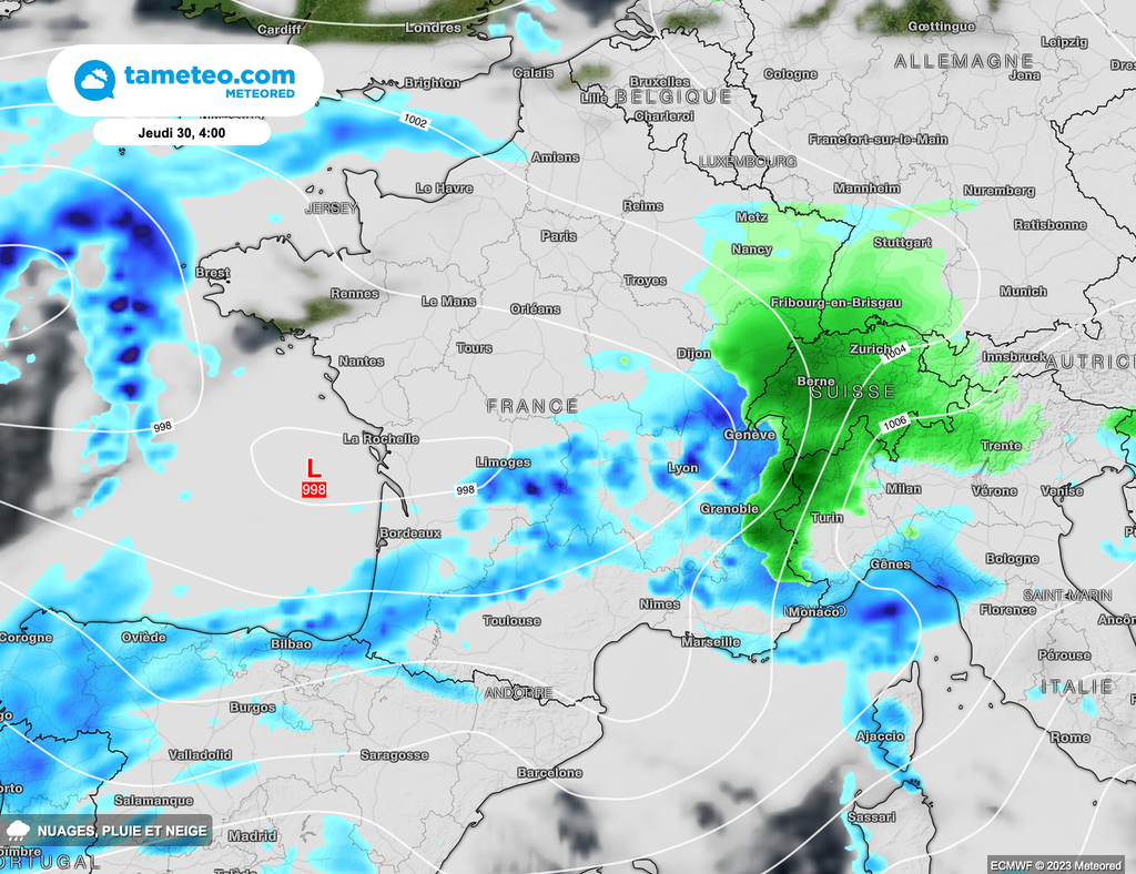 Les montagnes seront bien enneigées mais la neige pourra aussi tenir en plaine jeudi.