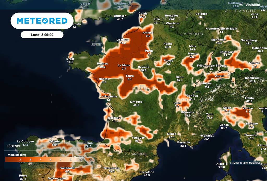 Nombreux brouillards givrants ce matin en France. Nombreux brouillards givrants ce matin en France.