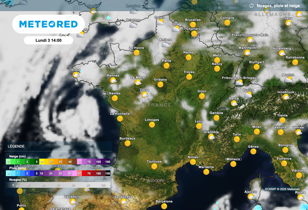 Retour de belles éclaircies sur une grande partie de la France cet après-midi. Retour de belles éclaircies sur une grande partie de la France cet après-midi.