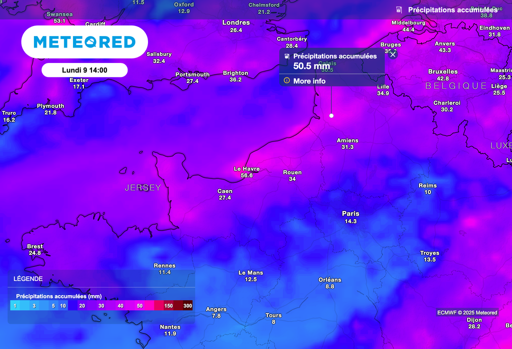Près de 50 millimètres de pluie attendus au cours des prochains jours.