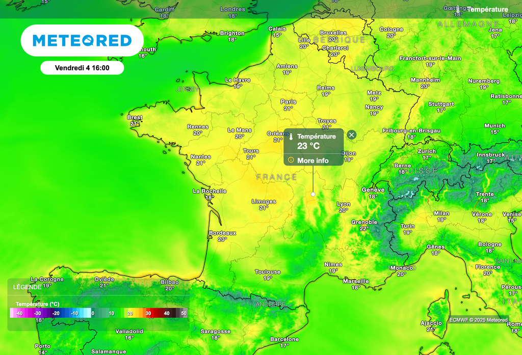 22, 23, 24 degrés attendus localement vendredi après-midi !