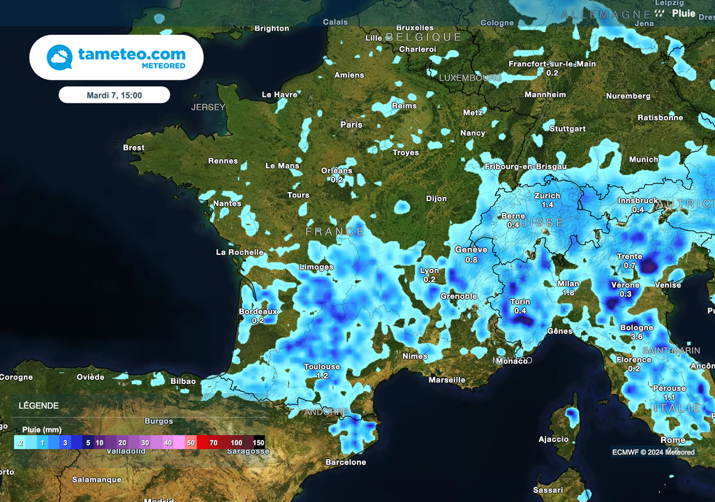 Météo encore agitée dans le sud du pays mardi. Météo encore agitée dans le sud du pays mardi.