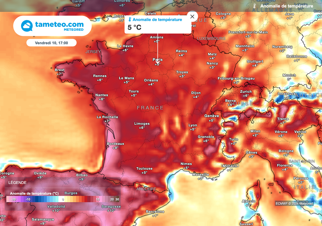 Les températures vendredi après-midi seront nettement supérieures aux normales de saison. Les températures vendredi après-midi seront nettement supérieures aux normales de saison.
