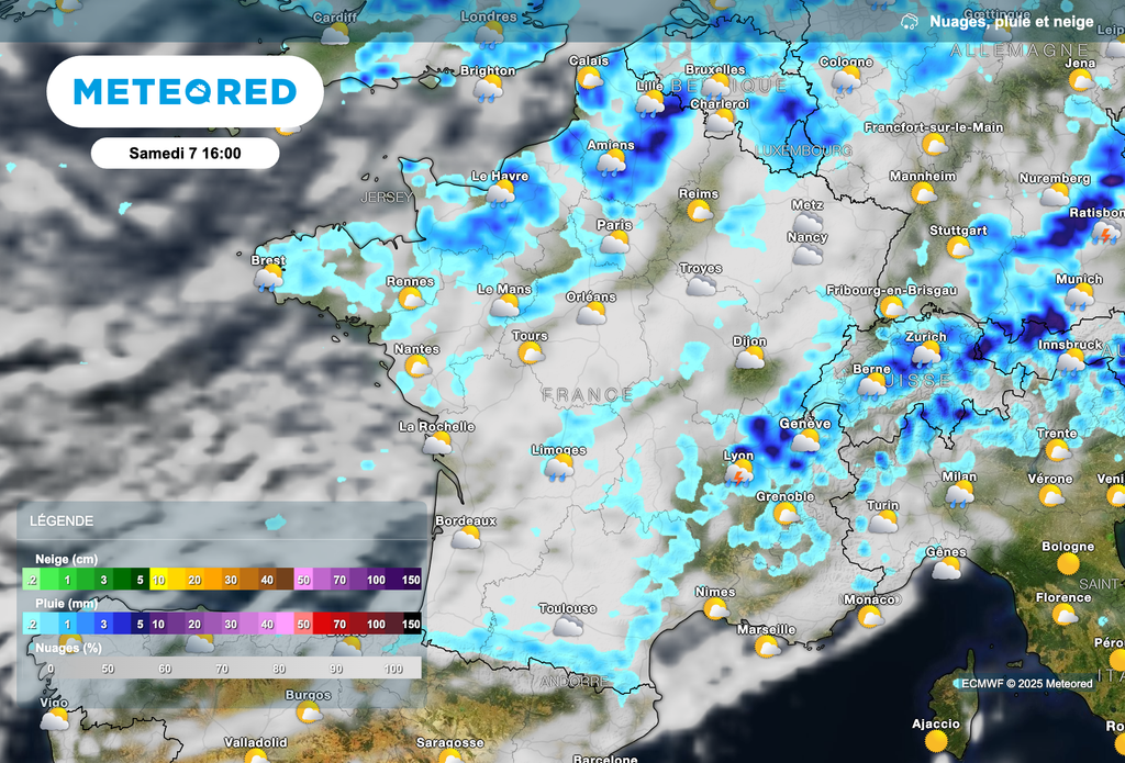 De nouvelles pluies attendues demain sur le nord de la France.