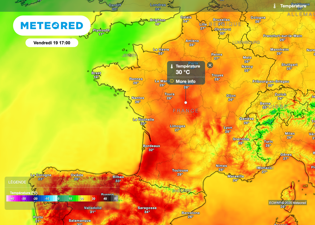 30°C sur le nord du pays vendredi !
