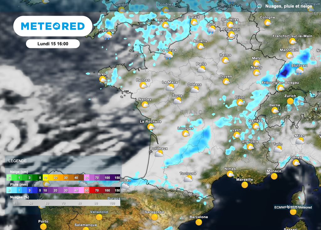 La perturbation progresse cet après-midi.